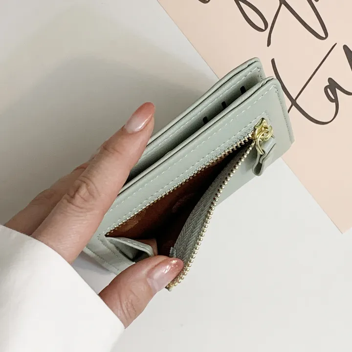 [동전/지폐O] 심플 파스텔 레터링 스퀘어 반지갑 데일리 미니 카드 지갑 상세 이미지 20