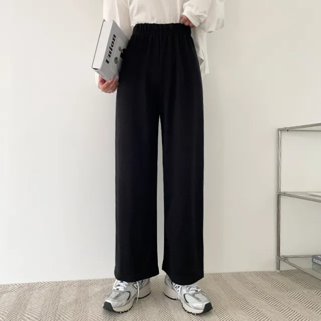 (키작녀,베이직,키큰녀) (기모선택가능!) 포시즌 밴딩와이드팬츠 트레이닝팬츠 4color 상세 이미지 18