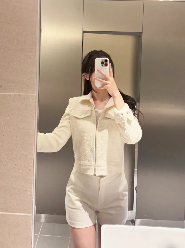 🤍슬림핏/고퀄리티🤍 슬림 포켓 카라 트위드자켓 봄자켓 상세 이미지 4