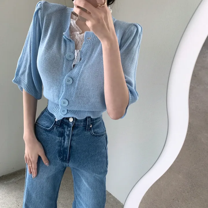마리 레이스 퍼프 가디건 상세 이미지 5