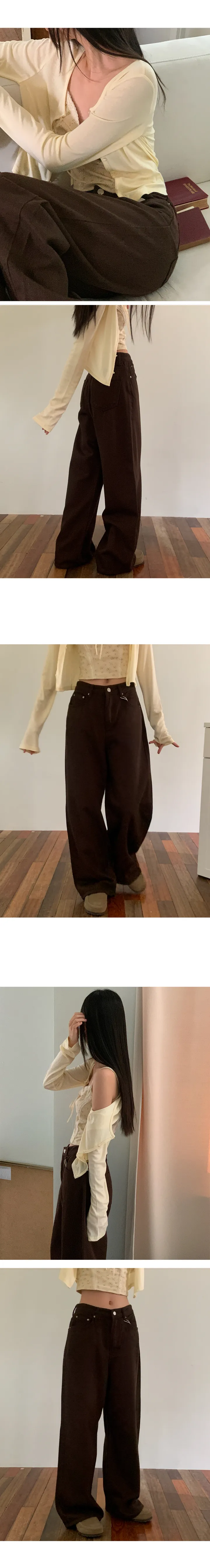[데님버전추가/일부당일/XL사이즈추가🔥/누적2만장/프리미엄/핏보장/후기보장] 포트리 코튼 와이드 팬츠 상세 이미지 5
