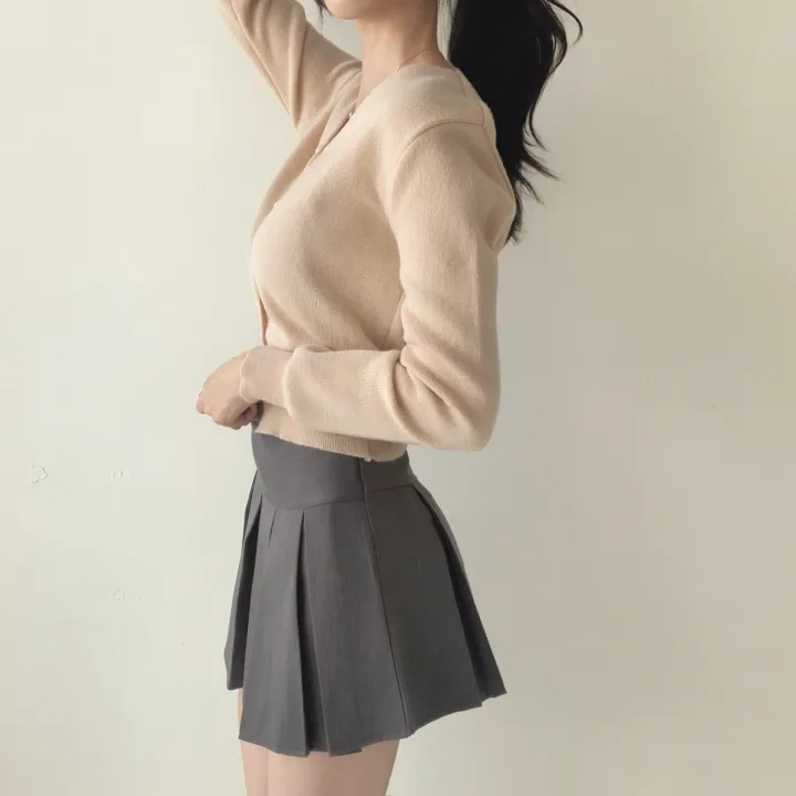 [허리잘록/예쁜핏🤍!] 스노이 브이넥 니트가디건 - 5color 상세 이미지 32