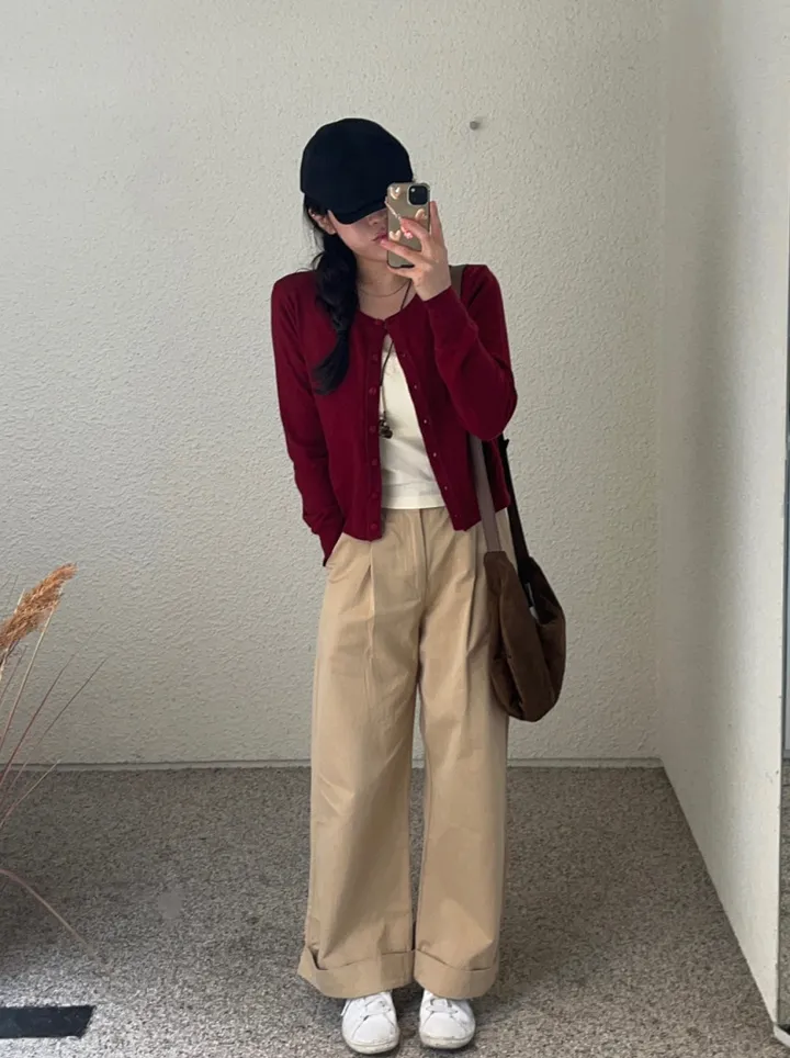 [데일리룩🌸/독보적색감/주문폭주] 부들 니트가디건 (3color) 상세 이미지 5