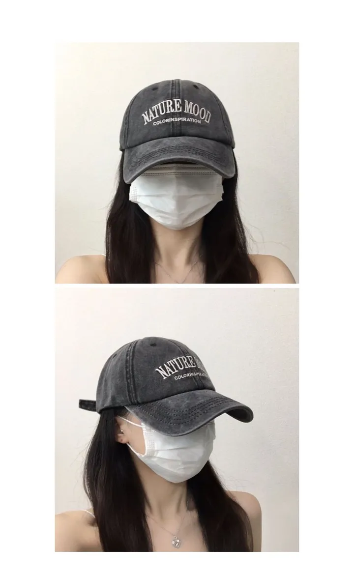 [추가할인/당일출고] 내추럴무드 워싱 피그먼트 볼캡 - 데일리 레터링 남녀공용 소두핏 대두커버 봄 여름 가을 신상 빅사이즈 상세 이미지 24