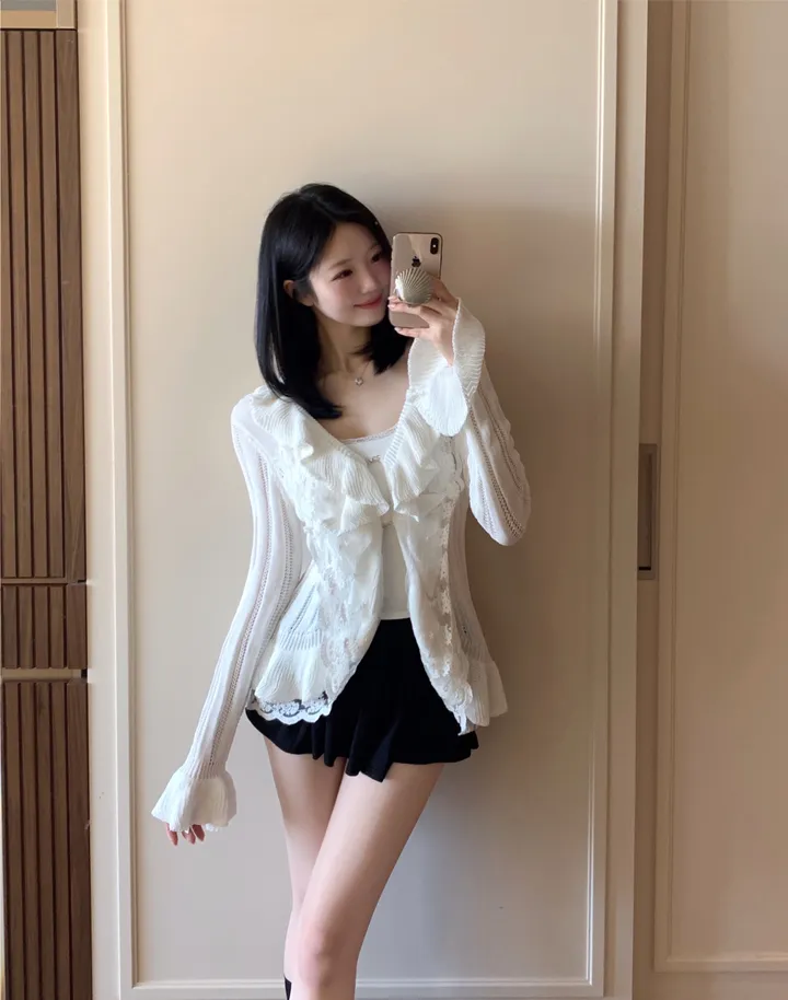 멜란 프릴 레이스 가디건 상세 이미지 12