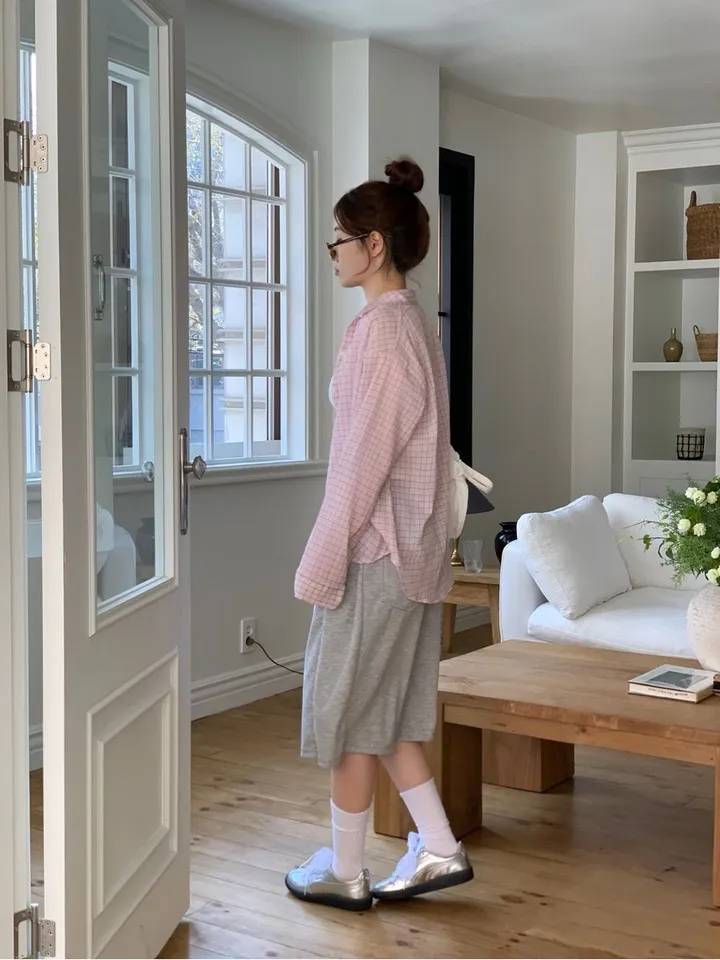 [뒷포켓/사이드핀턱/허얇골넓]르모니 볼륨 뒷포켓 사이드 핀턱 버뮤다 코튼 밴딩 트레이닝 팬츠 5color 상세 이미지 38