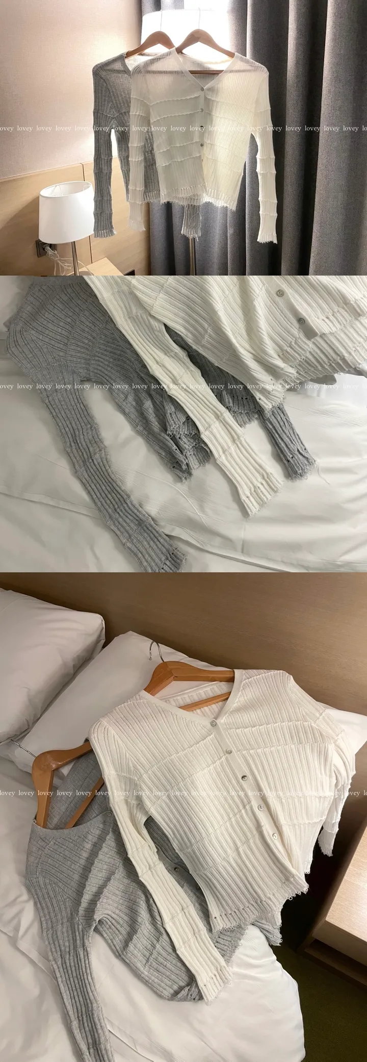 [highqual] 아델 디테일 골지 니트 가디건 /3color 상세 이미지 7