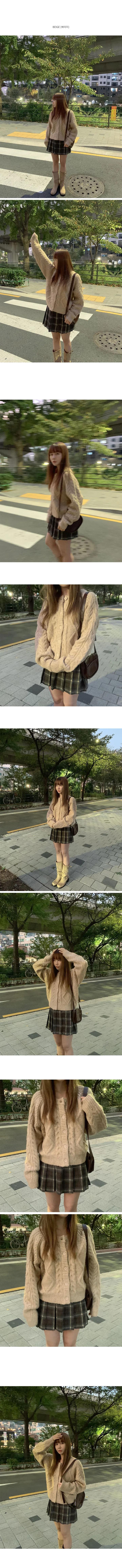 오늘출발🚀 [BEST] 언유즈얼리 모드 라운드넥 가디건 (7color) 꽈배기가디건/케이블가디건/오버핏가디건/라운드넥/오버핏/니트가디건/긴팔가디건/아우터 상세 이미지 10