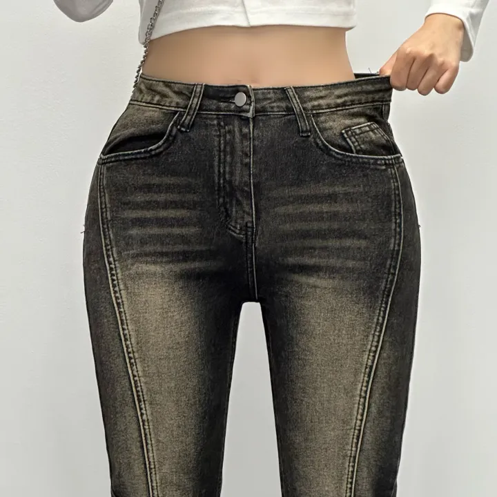[인생부츠컷/숏&롱/~XL] 엘리 절개라인 하이웨스트 부츠컷 데님팬츠 롱팬츠 기장선택 빅사이즈까지 스판청바지 가을신상 (6Col) 상세 이미지 15