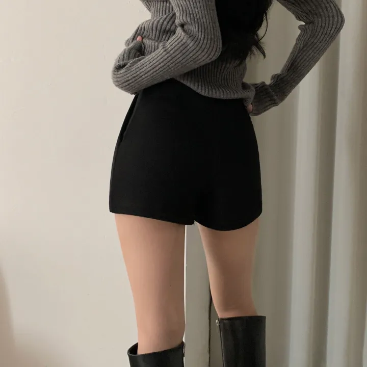 [말라핏/울함유!] 도톰따뜻 모직 숏팬츠,슬랙스 - 3color 상세 이미지 8