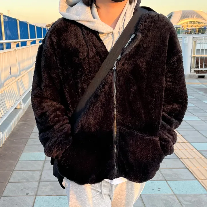 3size 남녀공용 커플룩 양털 후리스 후드집업 2color 상세 이미지 37
