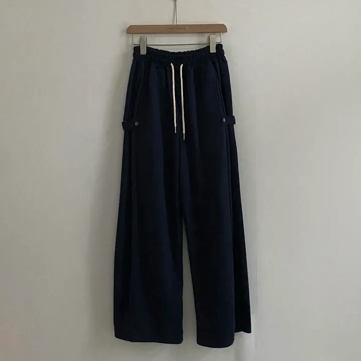 Made [봄컬러추가/🤍숏,롱!] 비어 사이드스냅 비죠, 버튼 롱와이드 트레이닝 추리닝 밴딩팬츠 - 12color 상세 이미지 67
