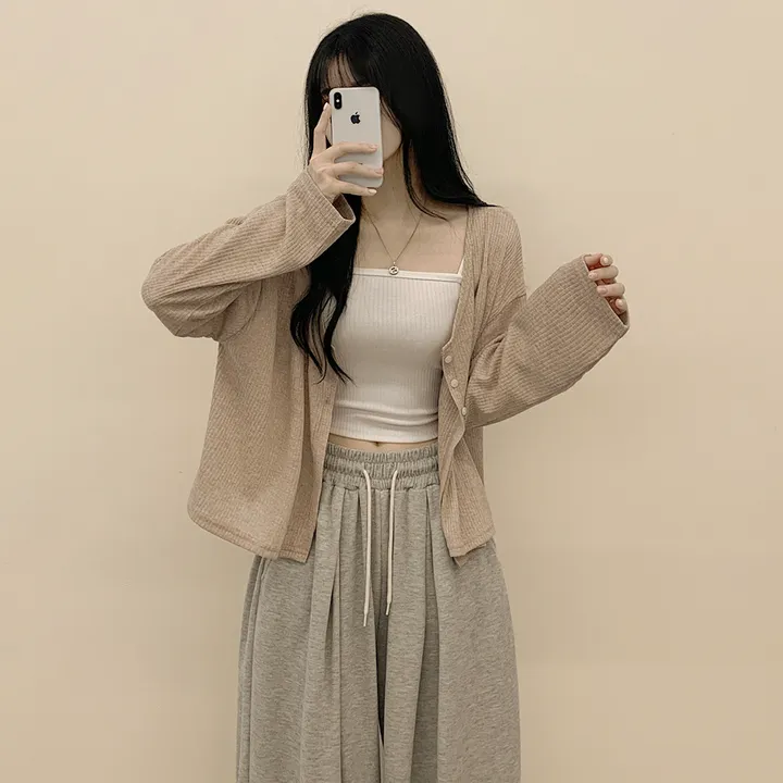 [한여름까지!/넉넉함보장🤍] 린넨 트임 오버핏 여름가디건 살안타템 빅사이즈 상세 이미지 17