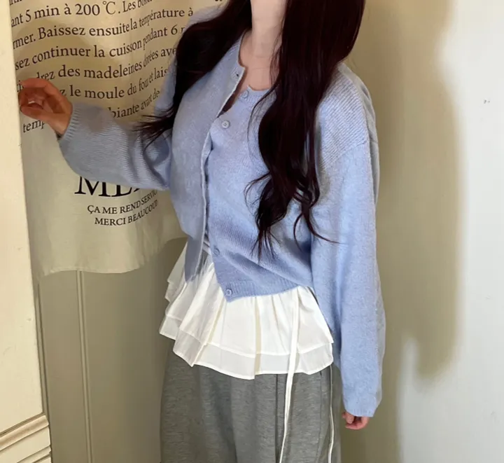 [다음날도착!당일배송/봄가디건/핏보장]라운드 벌룬 아방핏 니트 가디건/9color 상세 이미지 10