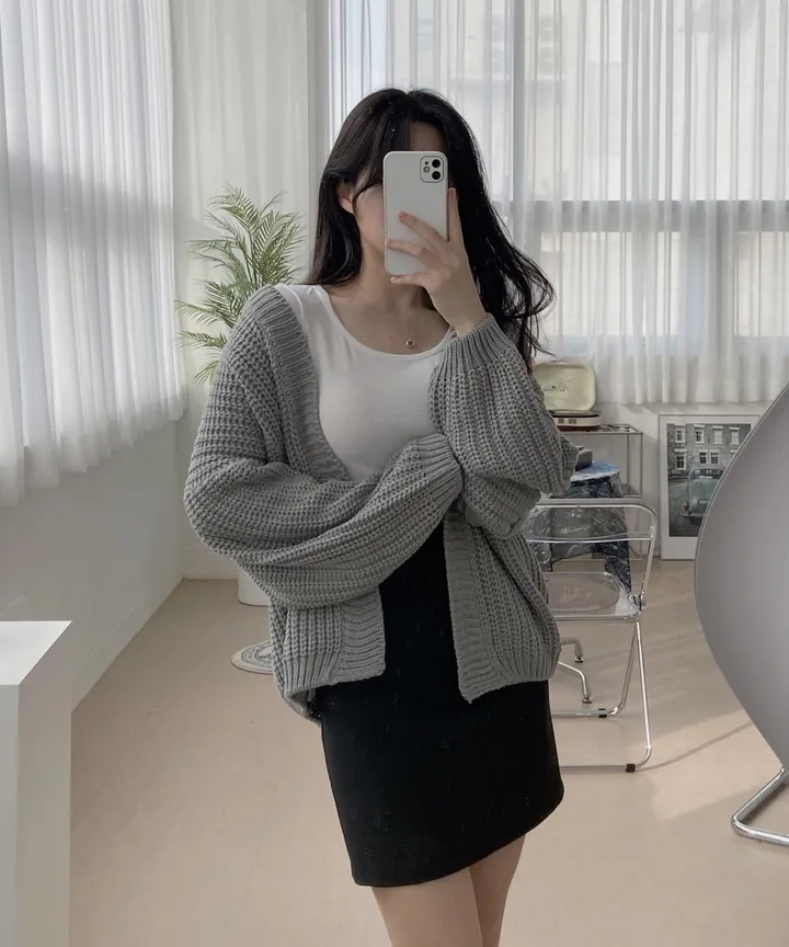 🎉6만장돌파[긴팔Ver.] 찰랑-부들 크롭 유넥 티셔츠 상세 이미지 13
