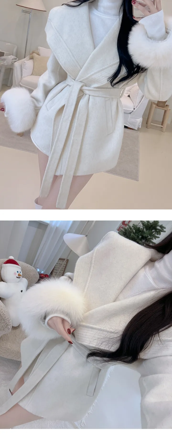 [캐시미어] 프리미엄 퍼코트 상세 이미지 3