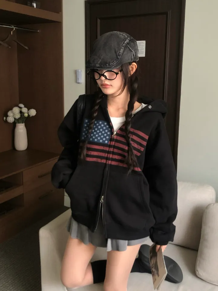 르빌 빈티지 아메리카 후드집업 상세 이미지 5