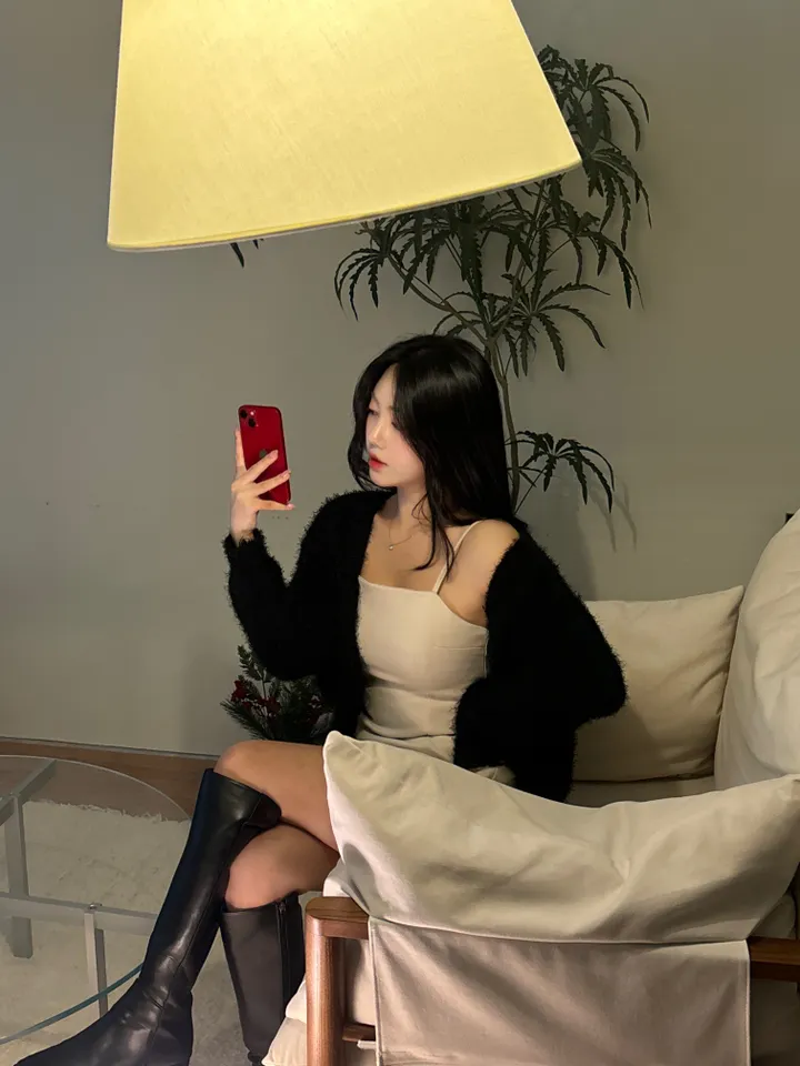 [🚀당일출고🚀] 2컬러 클라우드 부클 모헤어 가디건 상세 이미지 4