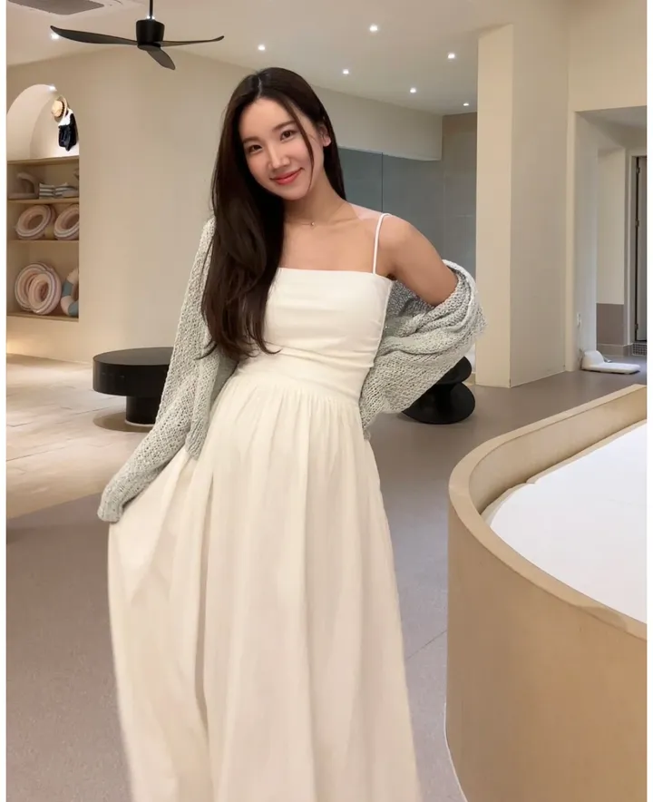 요거트 그물 니트 임산부가디건 파스텔 상세 이미지 37