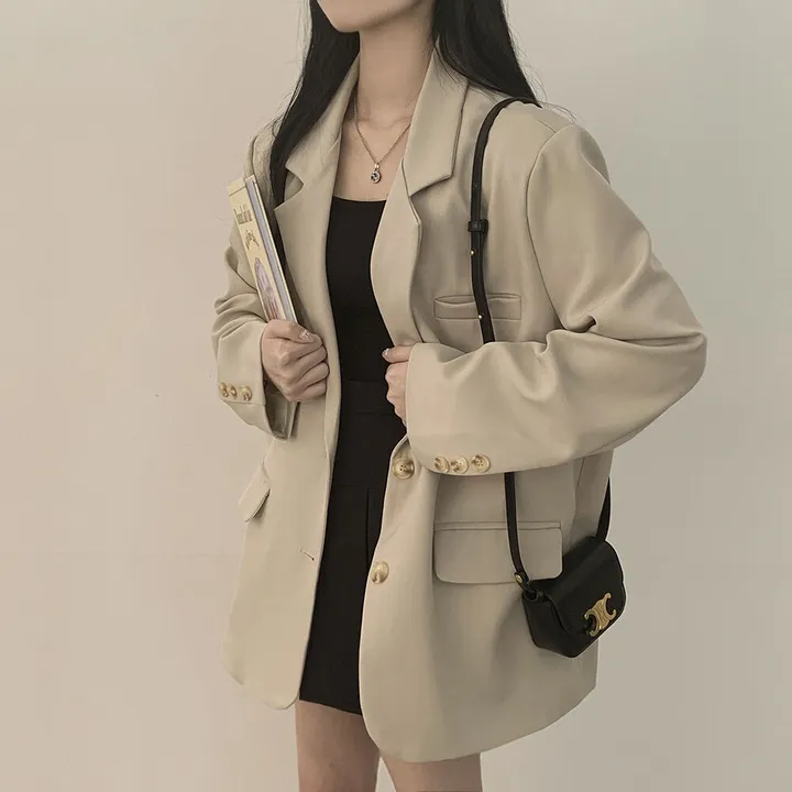 [봄ver/리얼오버핏] 고퀄! 모던 박시 데일리 투버튼 사이드포켓 싱글자켓 오피스룩 하객룩 데이트룩 빅사이즈 상세 이미지 12