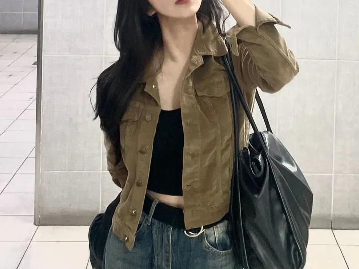 [*봄아우터/후기극찬🩶/주문폭주] 유스 슬림핏 코듀로이 자켓 상세 이미지 5