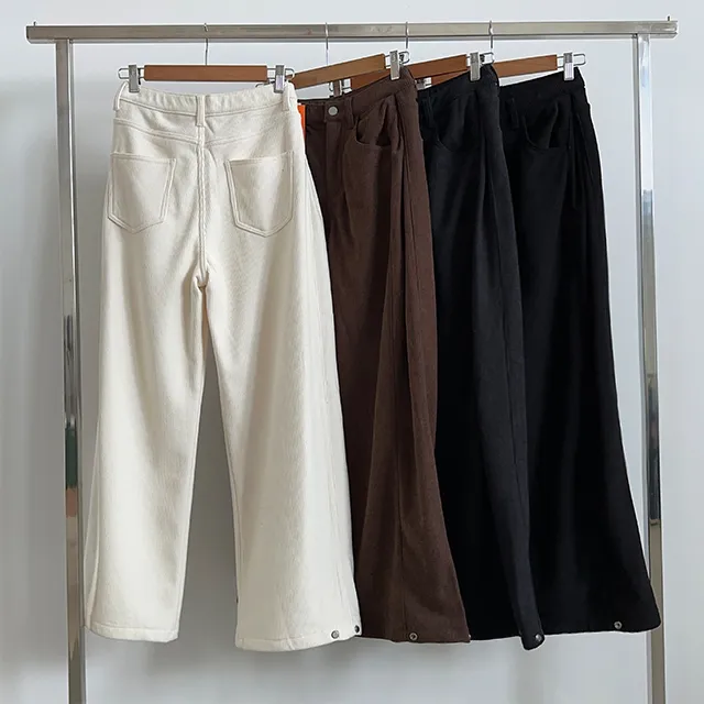 [한파대비/3기장~2XL!] 스냅버튼 융기모 코듀로이 골덴 폴딩 와이드팬츠 4color 상세 이미지 88
