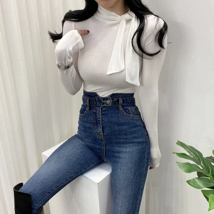 🚀당일발송🚀 [여성미가득] 럽럽 스카프 폴라 티셔츠 상세 이미지 14