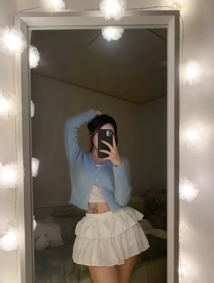 🍓딸기우유같은🥛 미친색감💕 후회❌ 솔잎데이지가디건 청순개강룩 가디건 볼레로 퍼볼레로 크롭가디건 니트가디건 니트 봄가디건 겨울가디건 퍼가디건 앙고라 아우터 간절기 개강룩 상세 이미지 11