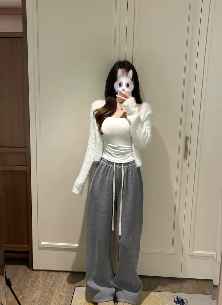 [청순여리/쓱걸치는🩷] 뽀송 앙고라 크롭 니트 가디건 겨울신상 봄가디건 (5color) 상세 이미지 11