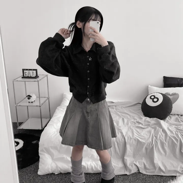 [아방핏, 꾸안꾸등극 ] Balloon collar cardigan [ 벌룬 카라 스냅 단추 아방 가디건 ] 상세 이미지 9