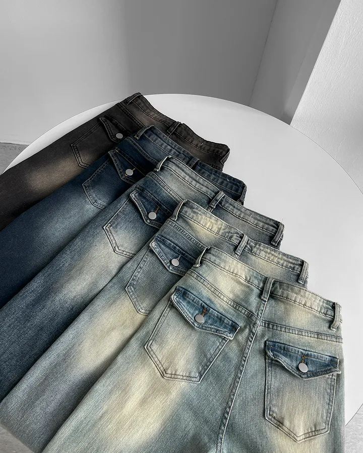 [~XL/2기장] 보헤미안 포켓걸 인어핏 S라인 워싱 부츠컷 데님 팬츠 바지 상세 이미지 71