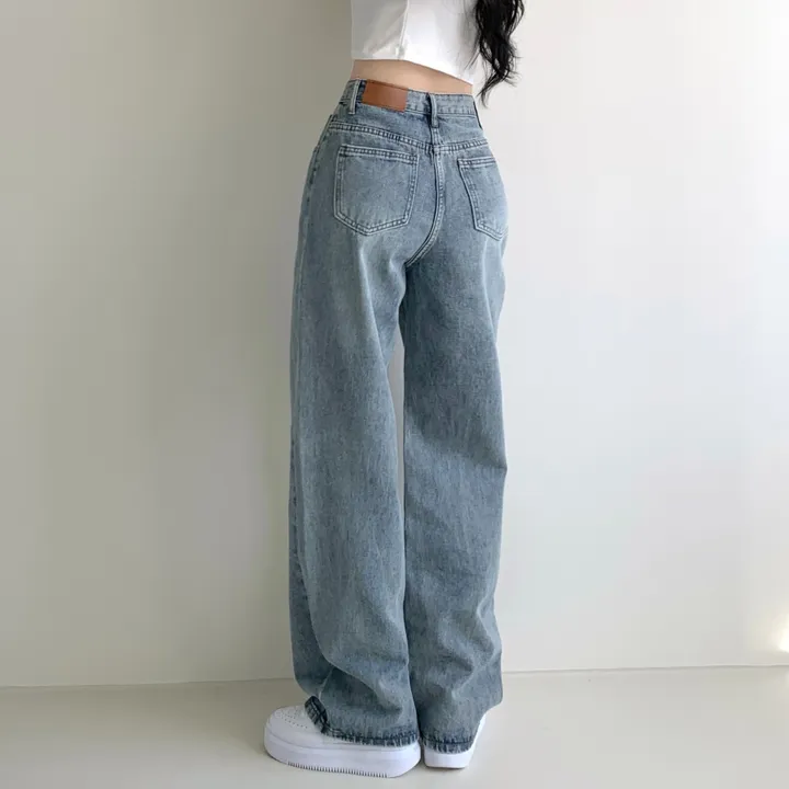 ["인생"데님🖤/기장선택/~XL] 올데이 하이웨스트 캣브러쉬 워싱 데님 와이드 팬츠 바지 키작녀 키큰녀 빅사이즈 청바지 상세 이미지 12