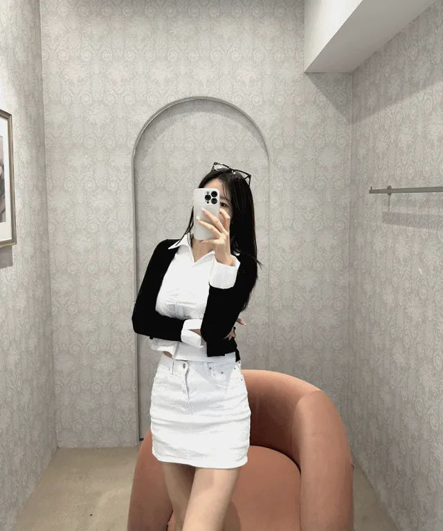 샌드 스판 코튼 데님 치마바지 2color