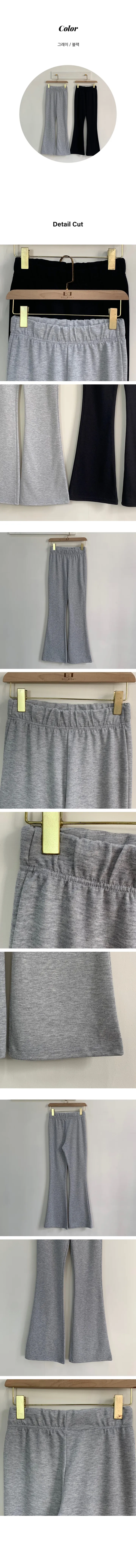 [-3kg🖤] 크로키 쫀쫀 슬림 데일리 무지 허리밴딩 코튼면 부츠컷레깅스 pt - 2color 상세 이미지 7