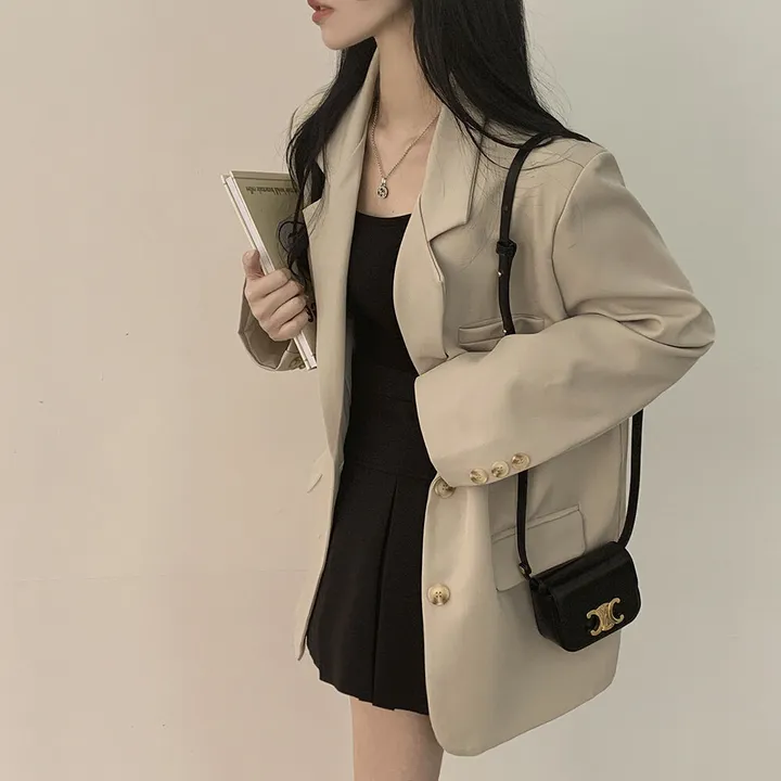 [봄ver/리얼오버핏] 고퀄! 모던 박시 데일리 투버튼 사이드포켓 싱글자켓 오피스룩 하객룩 데이트룩 빅사이즈 상세 이미지 9