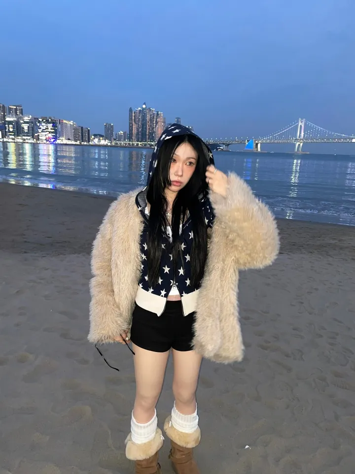 [MD소장/인기상품] y2k star pattern slim crop hood zip-up / y2k 별 스타 패턴 슬림 크롭 후드 집업 상세 이미지 14