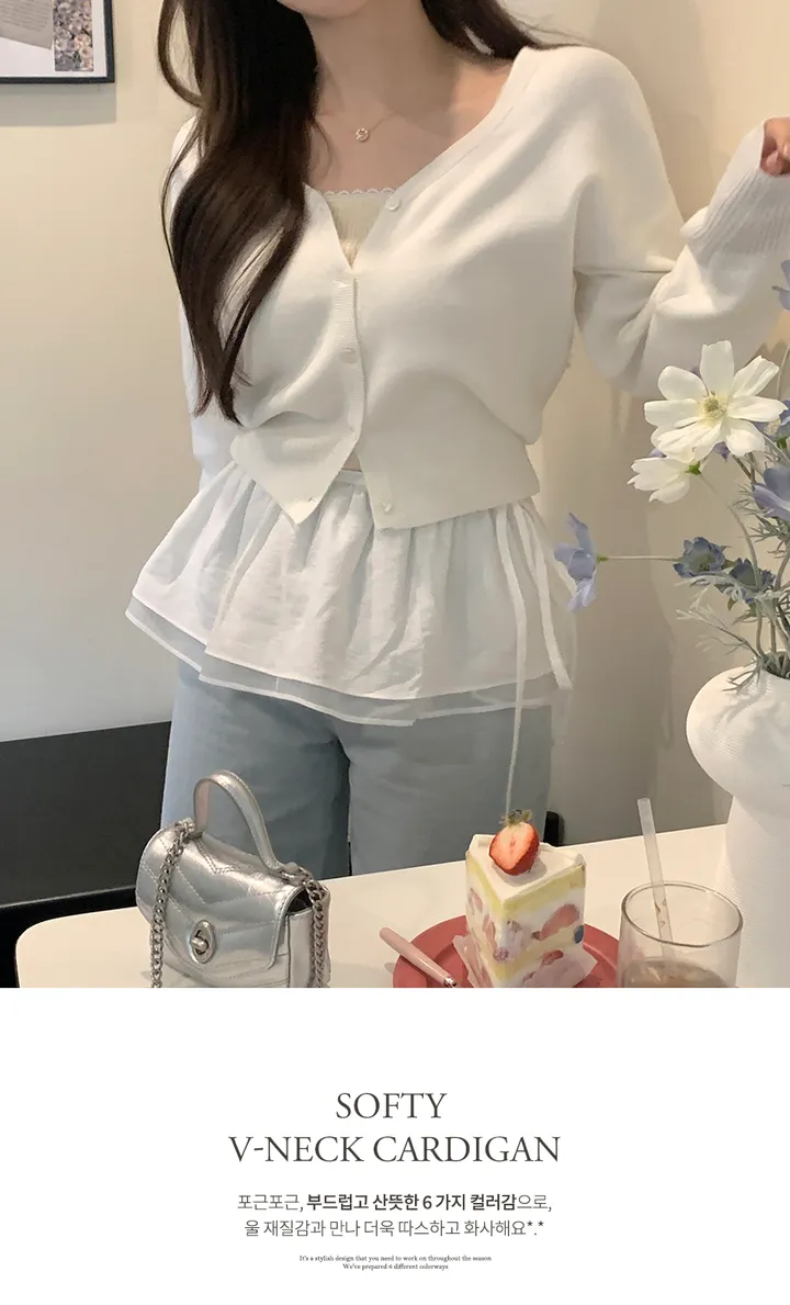 [봄신상] 소프티 브이넥 가디건 cd (울6%) 상세 이미지 1