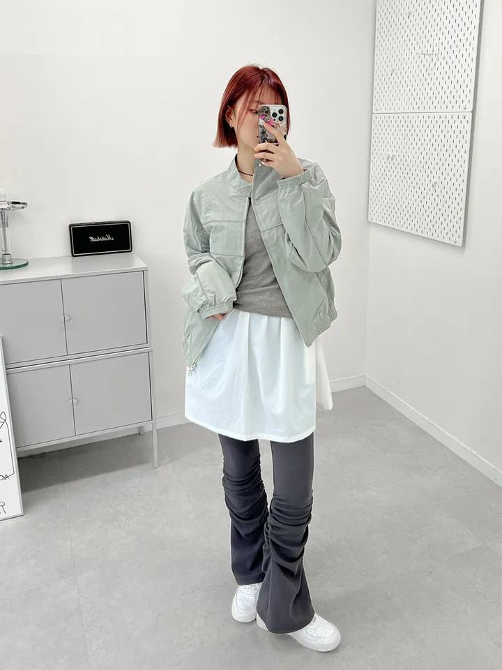 셔링 부츠컷 스판 밴딩 치마바지 랩스커트 팬츠(2color) 상세 이미지 31