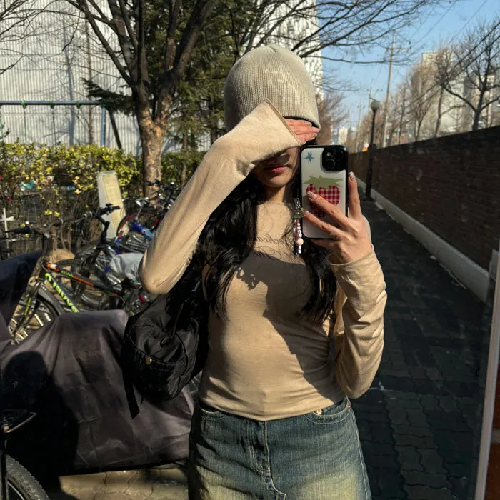 당일발송 핸드메이드 국내제작 Y2K키치 UNISEX 레터 사계절 숏 비니 상세 이미지 25