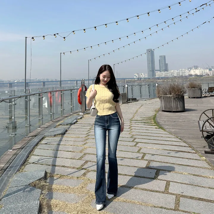 [자체제작/허리쏘옥/히든밴딩/기본,롱ver] -3kg 몸매 보정 워싱 롱 부츠컷 데님 청바지 롱팬츠 상세 이미지 39