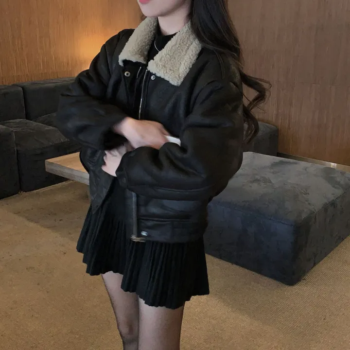 [양털안감🖤/겨울무스탕]고급빈티지무드, 소프트 스웨이드 양털 무스탕 점퍼 자켓 상세 이미지 25