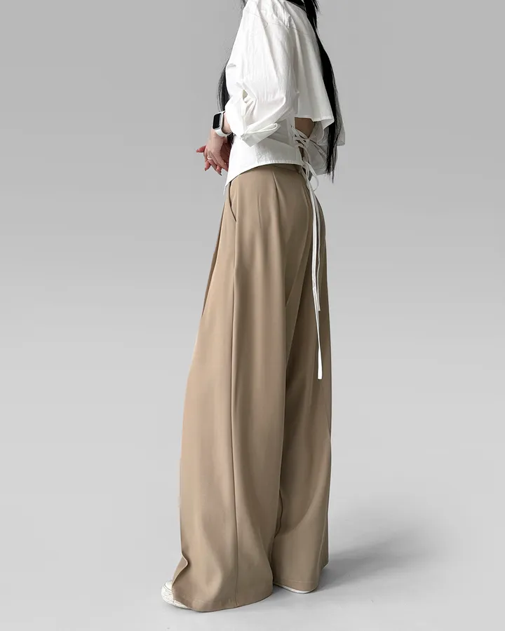 [4계절템/숏,롱/~2XL] 올리브유 메가 통 와이드 더블 핀턱 사계절 슬랙스 상세 이미지 18