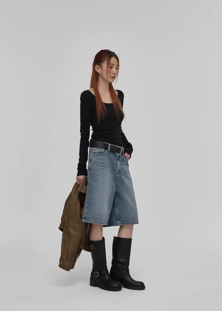 [2천장판매] [B-DENIM] WASHING HALF PANTS 023 상세 이미지 31