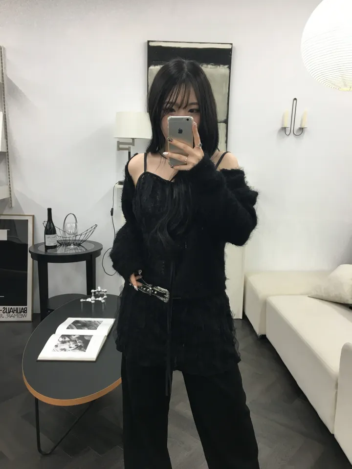 [최저가 할인중%🌼]스노우 퍼 가디건 3color 상세 이미지 29