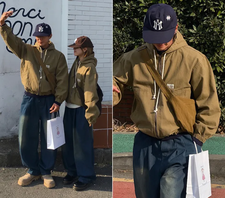 (UNISEX) 빈티지 워크 후드 자켓 상세 이미지 3