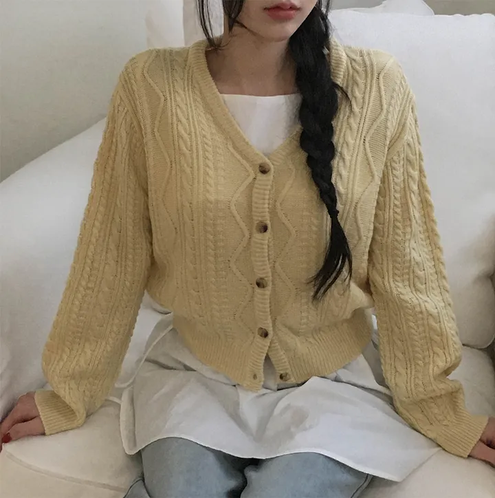 [핏추천!/국내제작] 더니드 꽈배기 케이블 루즈핏 긴팔 가디건 5colors 상세 이미지 18