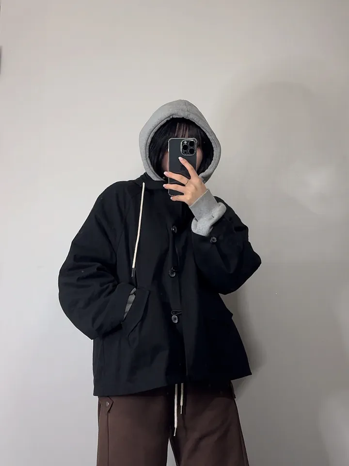 [🤍당일출고🤍/아방핏제대로2color/고퀄리티] 프리미엄 하프 후드 트렌치 야상 코트 자켓 상세 이미지 48