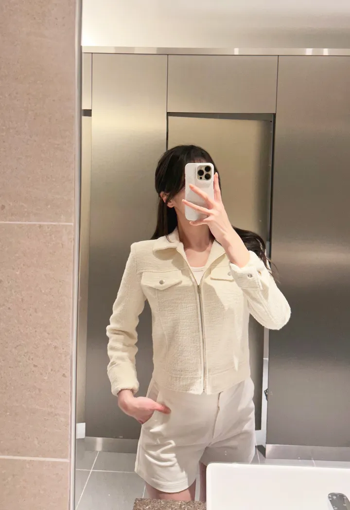 🤍슬림핏/고퀄리티🤍 슬림 포켓 카라 트위드자켓 봄자켓 상세 이미지 5