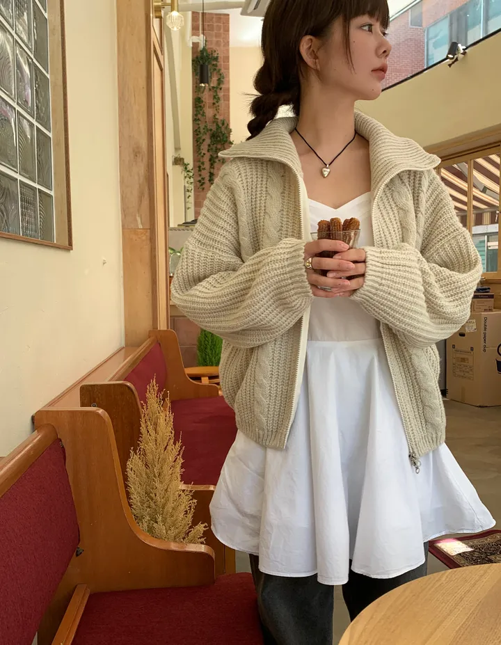 hachi twist 2way zip up (3color) 상세 이미지 13