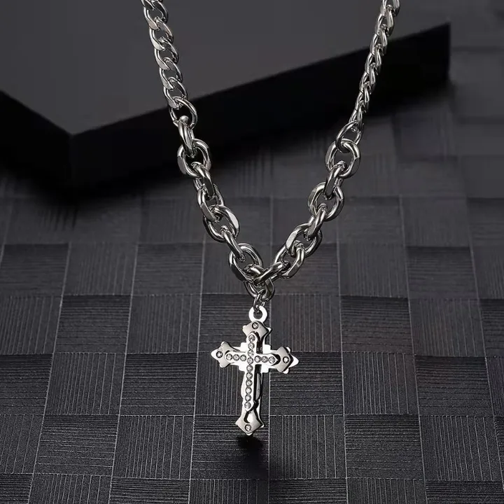 [5/13 입고 변색없는 써지컬, 볼드&유니크]  cross necklace [빅 십자가 목걸이] 상세 이미지 3